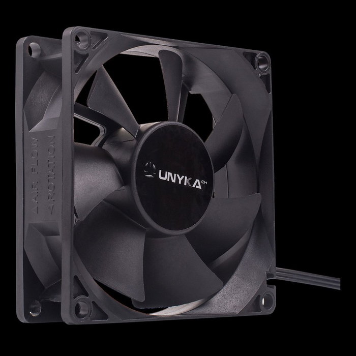 Unykach 51786 Ventilateur de Boîtier 120 mm Silencieux 2000 RPM 19 dB Noir