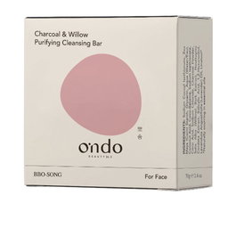 Ondo Beauty 36.5 Barre Nettoyante Purifiante au Charbon & Saule 70g - Nettoyant Visage Syndet, pH Équilibré, Anti-Acné, Exfoliant BHA