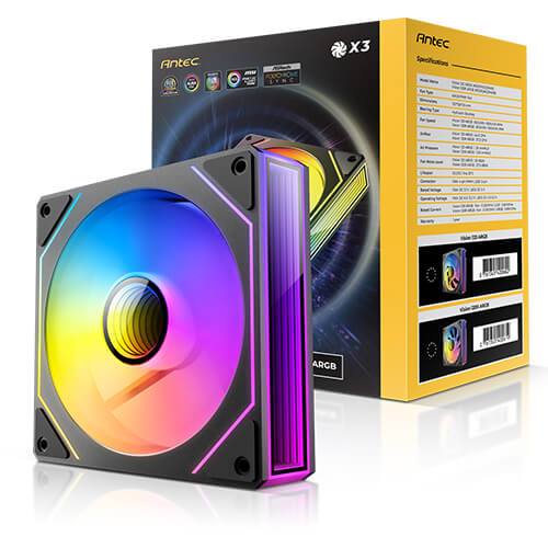 Antec Vision 120 ARGB Ventilateur 120 mm Silencieux PWM avec éclairage ARGB