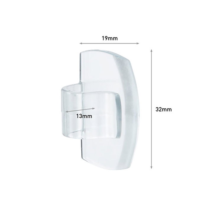 3M Command Clips ronds transparents pour câbles, 19 x 32 x 13 mm, 4 pièces + 5 bandes, 17017clr