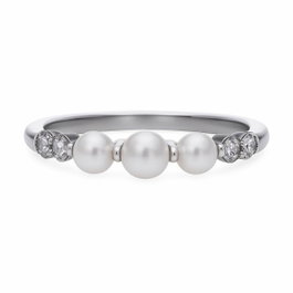 Diamonfire Bague en Argent Perle et Zirconite Taille 17,5