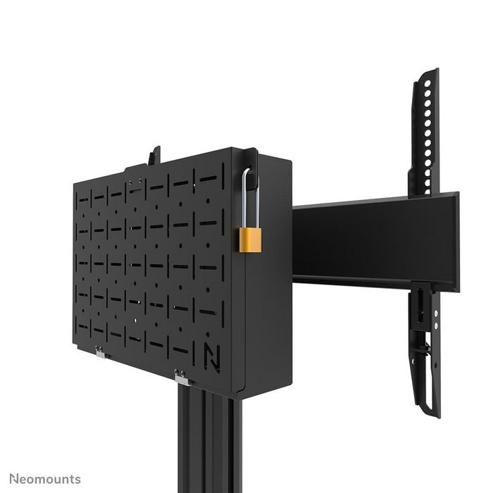 Neomounts FL45S-825BL1 Support au sol réglable pour écran plat 37 à 75 pouces, capacité 70 kg, gestion de câbles, compartiment verrouillable