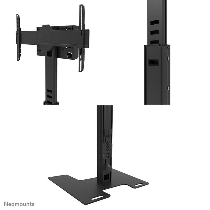 Neomounts FL45S-825BL1 Support au sol réglable pour écran plat 37 à 75 pouces, capacité 70 kg, gestion de câbles, compartiment verrouillable
