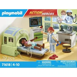 Playmobil 71618 - Coffret Scanner Médical avec Patiente pour Hôpital City Life - Jeu de Construction 29 Pièces - Jouet Éducatif pour Enfants dès 4 Ans