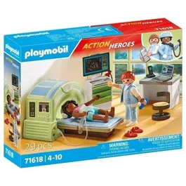 Playmobil 71618 - Coffret Scanner Médical avec Patiente pour Hôpital City Life - Jeu de Construction 29 Pièces - Jouet Éducatif pour Enfants dès 4 Ans