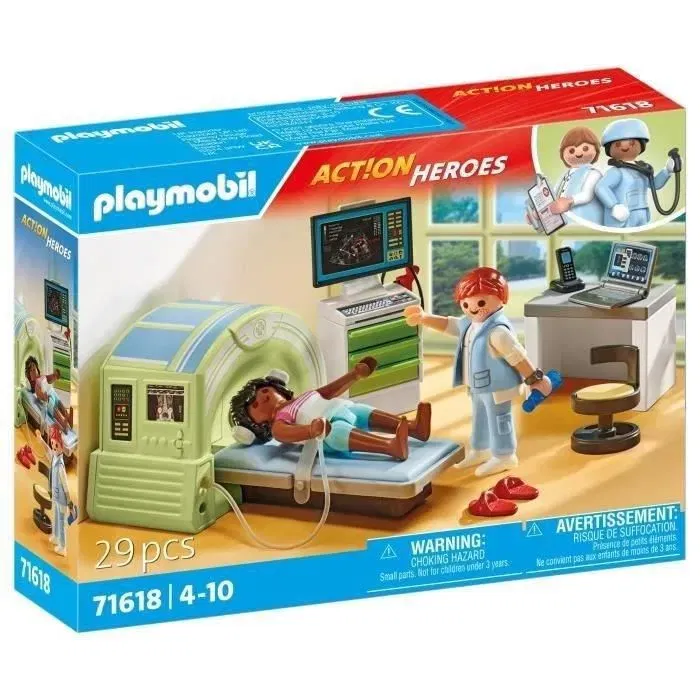 Playmobil 71618 - Coffret Scanner Médical avec Patiente pour Hôpital City Life - Jeu de Construction 29 Pièces - Jouet Éducatif pour Enfants dès 4 Ans Playmobil 71618 - Coffret Scanner Médical avec Patiente pour Hôpital City Life - Jeu de Construction 29 Pièces - Jouet Éducatif pour Enfants dès 4 Ans