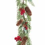 BigBuy Home Guirlande de Noël Ananas Rouge et Vert