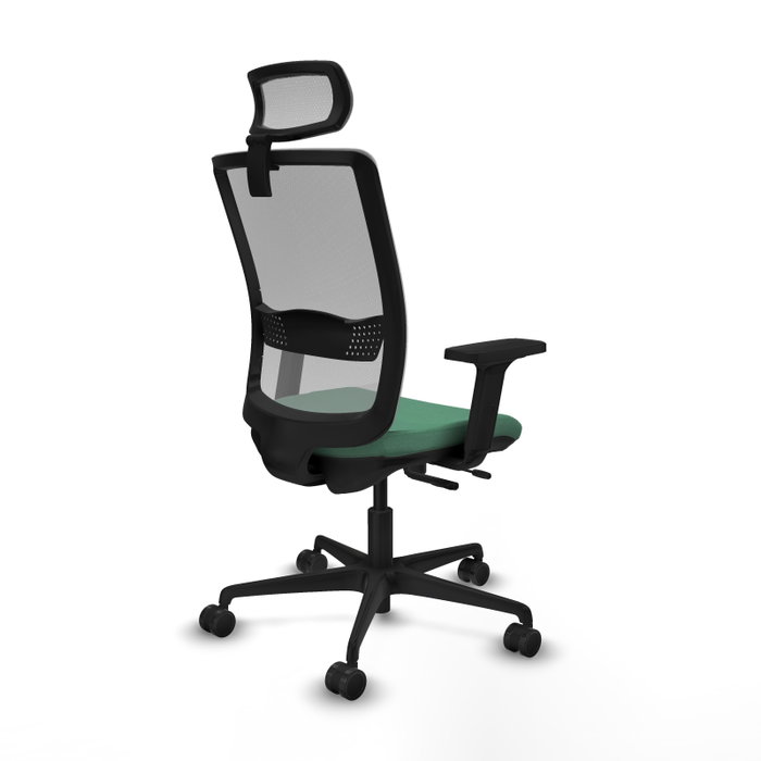 Piqueras Y Crespo Chaise de bureau Haches, Vert émeraude et Gris
