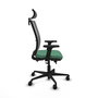 Piqueras Y Crespo Chaise de bureau Haches, Vert émeraude et Gris