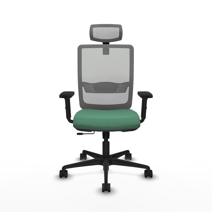 Piqueras Y Crespo Chaise de bureau Haches, Vert émeraude et Gris
