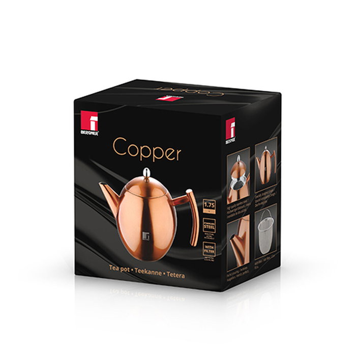 Bergner Théière Cuivre Acier inoxydable 1,75 L Bergner Théière Cuivre Acier inoxydable 1,75 L