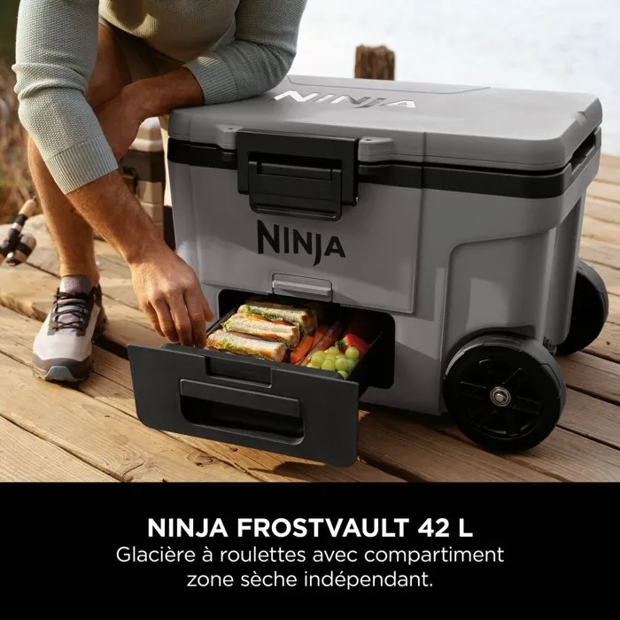 Ninja Glacière roulante FrostVault 42 L - gris ardoise