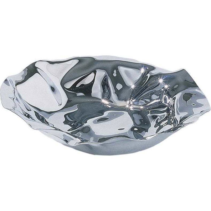 Alessi 90084 - Cesto Redondo - Cestier saladier rond aux motifs ondulés en acier inoxydable 18/10 pour salade et fruits - Conçu par Lluís Clotet Alessi 90084 - Cesto Redondo - Cestier saladier rond aux motifs ondulés en acier inoxydable 18/10 pour salade et fruits - Conçu par Lluís Clotet