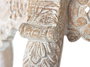GINER Y COLOMER Console en bois de manguier blanc vieilli, sculpture main, style rustique - Dimensions 76x120x42 cm
