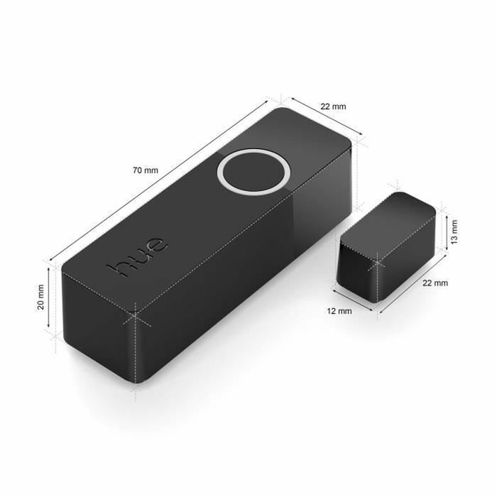 Philips Hue Secure Capteurs de contact - Noir - Pack de 2
