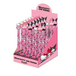 Karactermania Expositor M avec 24 stylos Hello Kitty assortis - 21,5 x 13,7 x 18 cm - Carton et plastique ABS