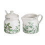 BigBuy Home Laitière et sucrier GREENS Blanc Vert Grès 250 ml
