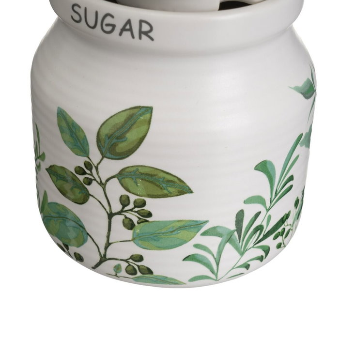 BigBuy Home Laitière et sucrier GREENS Blanc Vert Grès 250 ml