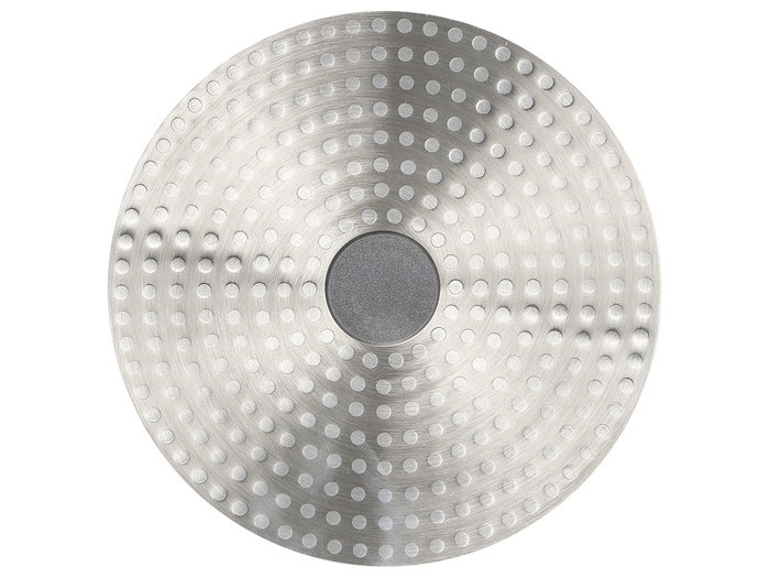 KINVARA Paellera Induction Aluminium 35 cm Noir avec Poignées Rouges