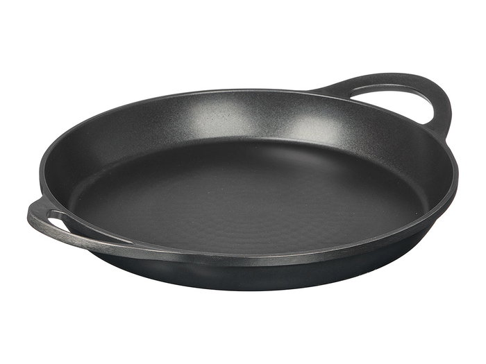 KINVARA Paellera Induction Aluminium 35 cm Noir avec Poignées Rouges