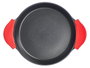KINVARA Paellera Induction Aluminium 35 cm Noir avec Poignées Rouges