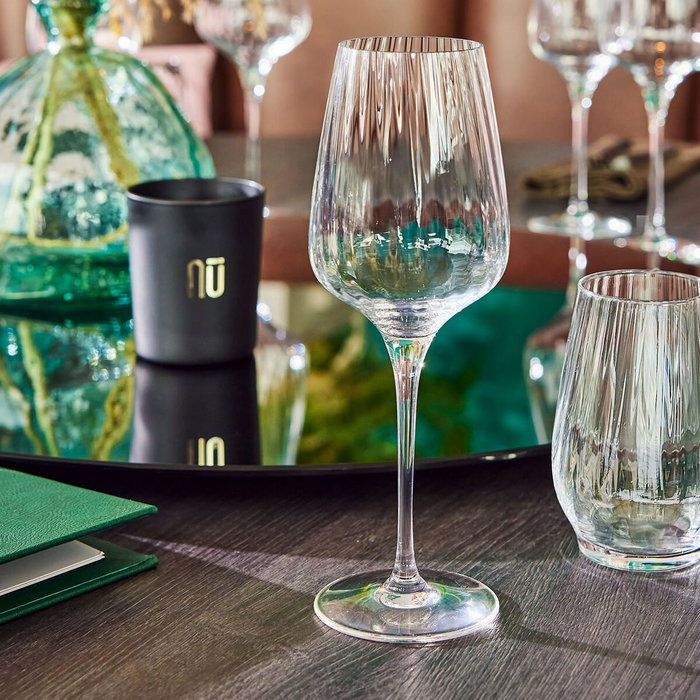 Chef & Sommelier Symetrie Set de 6 Verres à Vin en Verre avec Relief 55 cL