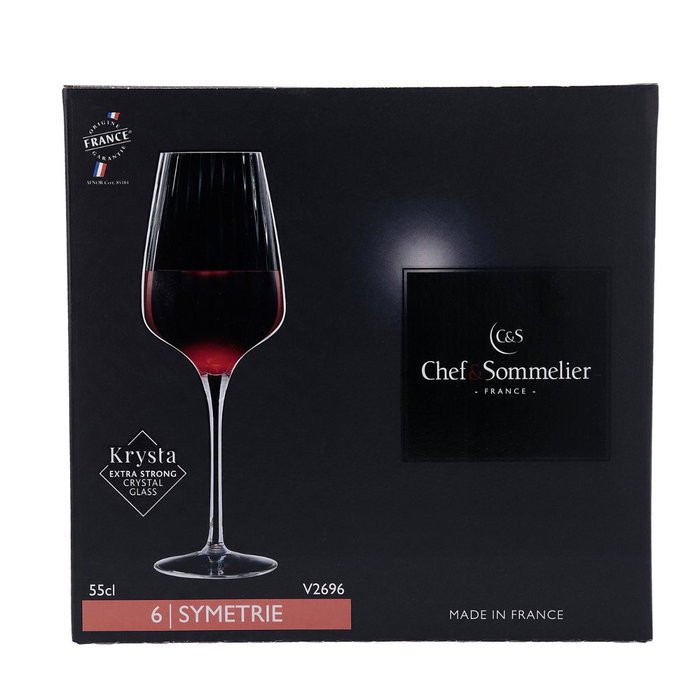Set de verres à vin Chef&Sommelier Symetrie Transparent verre 550 ml Vin (6 Unités)