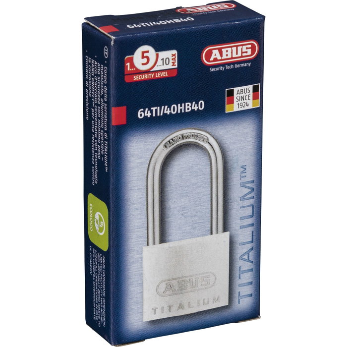 Abus 64 Titalium 64TI/40HB40 SL 5 - Cadenas de sécurité Argent Abus 64 Titalium 64TI/40HB40 SL 5 - Cadenas de sécurité Argent