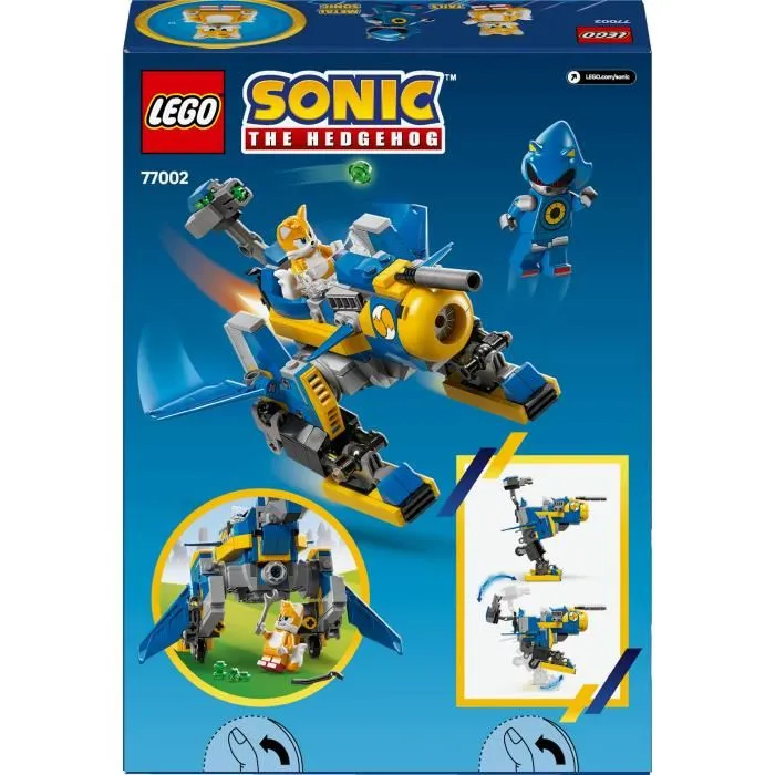 LEGO 77002 Sonic the Hedgehog - Cyclone contre Metal Sonic, Jouet Construction Transformable avec Minifigurines et Émeraude du Chaos, Pour Enfants Dès 8 Ans LEGO 77002 Sonic the Hedgehog - Cyclone contre Metal Sonic, Jouet Construction Transformable avec Minifigurines et Émeraude du Chaos, Pour Enfants Dès 8 Ans