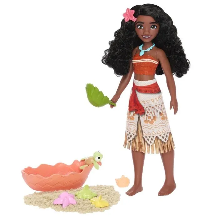 Disney Princess Poupée Vaiana et Compagnie avec 7 Accessoires - Jouet Enfant à partir de 3 ans - JFT12 Disney Princess Poupée Vaiana et Compagnie avec 7 Accessoires - Jouet Enfant à partir de 3 ans - JFT12