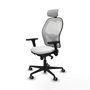 Piqueras y Crespo Chaise de Bureau avec Appui-tête 3D036G2 Blanc
