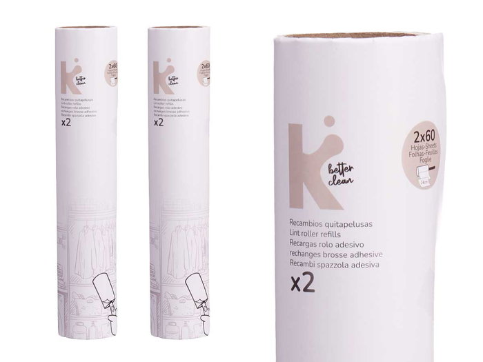 Arte Regal Recambios Quitapelusa 60 Hojas, 24 cm, Blanc, Lot de 2 (Set de 24)