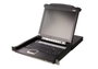 Aten CL5708 KVM Switch à écran LCD 17" 8 ports PS/2 et USB avec rail simple et interface allemande (DE)