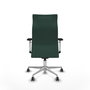 Piqueras Y Crespo Fauteuil Albacete Vert Bouteille avec Mécanisme Synchrone et Base Aluminium