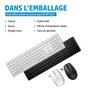 HP Ensemble Clavier et Souris Sans Fil Référence 650 - Durable et Facile à Nettoyer