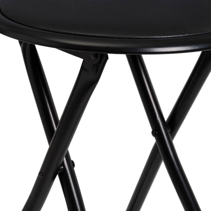 BigBuy Home Tabouret Noir Polyuréthane PVC Fer 30 x 30 x 45 cm BigBuy Home Tabouret Noir Polyuréthane PVC Fer 30 x 30 x 45 cm
