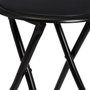 BigBuy Home Tabouret Noir Polyuréthane PVC Fer 30 x 30 x 45 cm