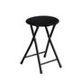 BigBuy Home Tabouret Noir Polyuréthane PVC Fer 30 x 30 x 45 cm