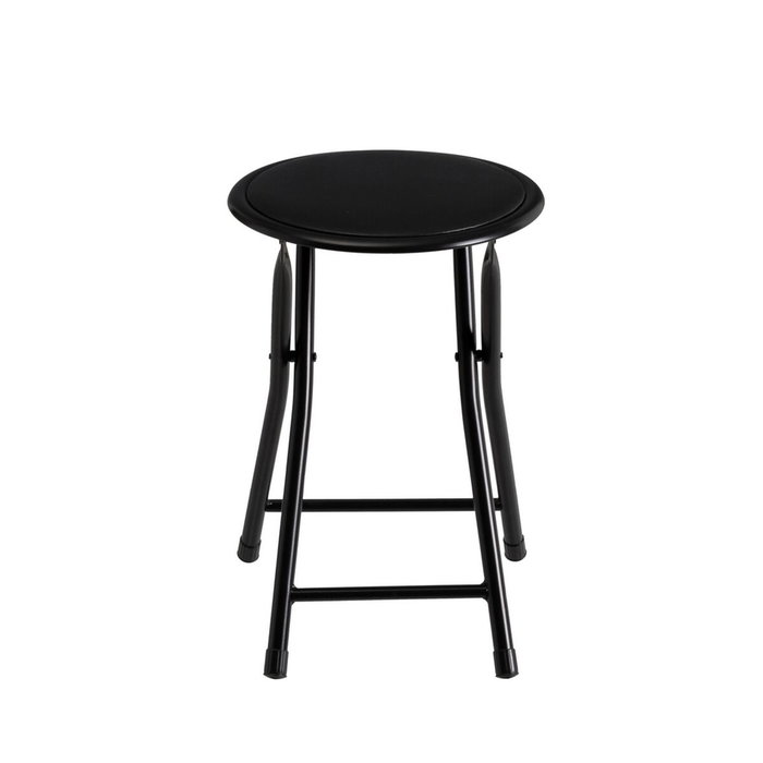 BigBuy Home Tabouret Noir Polyuréthane PVC Fer 30 x 30 x 45 cm BigBuy Home Tabouret Noir Polyuréthane PVC Fer 30 x 30 x 45 cm
