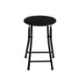 BigBuy Home Tabouret Noir Polyuréthane PVC Fer 30 x 30 x 45 cm