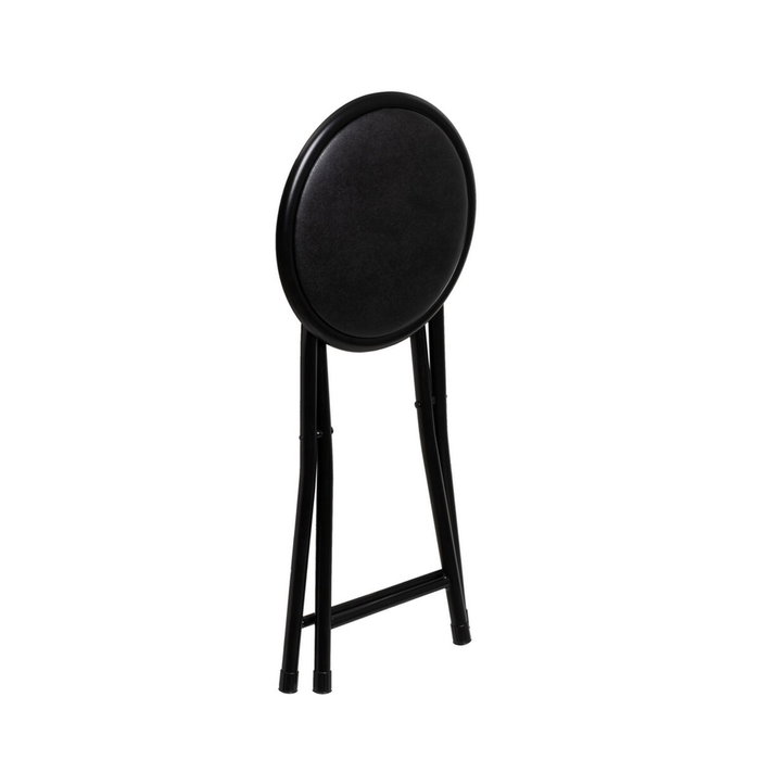 BigBuy Home Tabouret Noir Polyuréthane PVC Fer 30 x 30 x 45 cm BigBuy Home Tabouret Noir Polyuréthane PVC Fer 30 x 30 x 45 cm