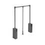 Emuca Penderie rabattable pour armoire Sway, 450 - 600mm, Acier, Aluminium et Plastique, Peint en titane