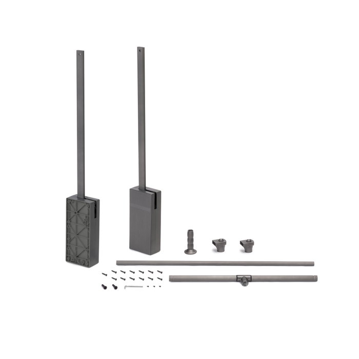 Emuca Penderie rabattable pour armoire Sway, 450 - 600mm, Acier, Aluminium et Plastique, Peint en titane Emuca Penderie rabattable pour armoire Sway, 450 - 600mm, Acier, Aluminium et Plastique, Peint en titane