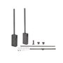 Emuca Penderie rabattable pour armoire Sway, 450 - 600mm, Acier, Aluminium et Plastique, Peint en titane