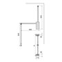 Emuca Penderie rabattable pour armoire Sway, 450 - 600mm, Acier, Aluminium et Plastique, Peint en titane