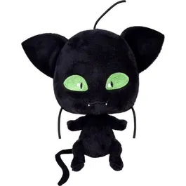Bandai Miraculous Ladybug - Peluche Plagg 15 cm, Kwami de la destruction, Personnage de la série Miraculous