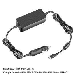CoreParts Chargeur de voiture USB-C 100W pour Ordinateur portable