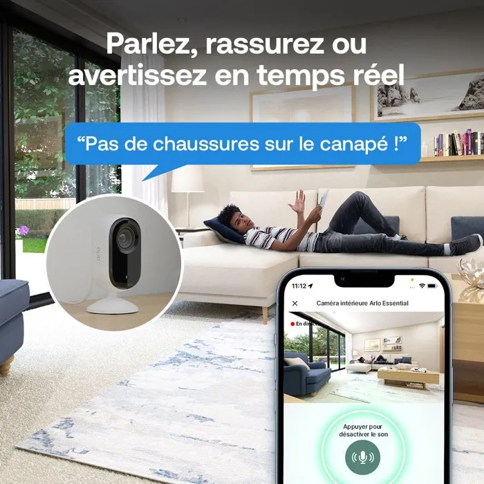 Arlo Essential 3 Lot de 2 caméras de surveillance 2K Intérieur – Vision nocturne WiFi Arlo Essential 3 Lot de 2 caméras de surveillance 2K Intérieur – Vision nocturne WiFi