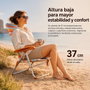 JugaToys Chaise de Plage Multiposition Rayas Ocre