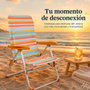 JugaToys Chaise de Plage Multiposition Rayas Ocre